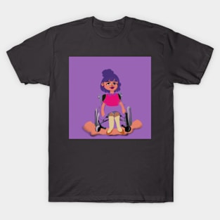 Cute little girl sitting in a wheelchair T-Shirt